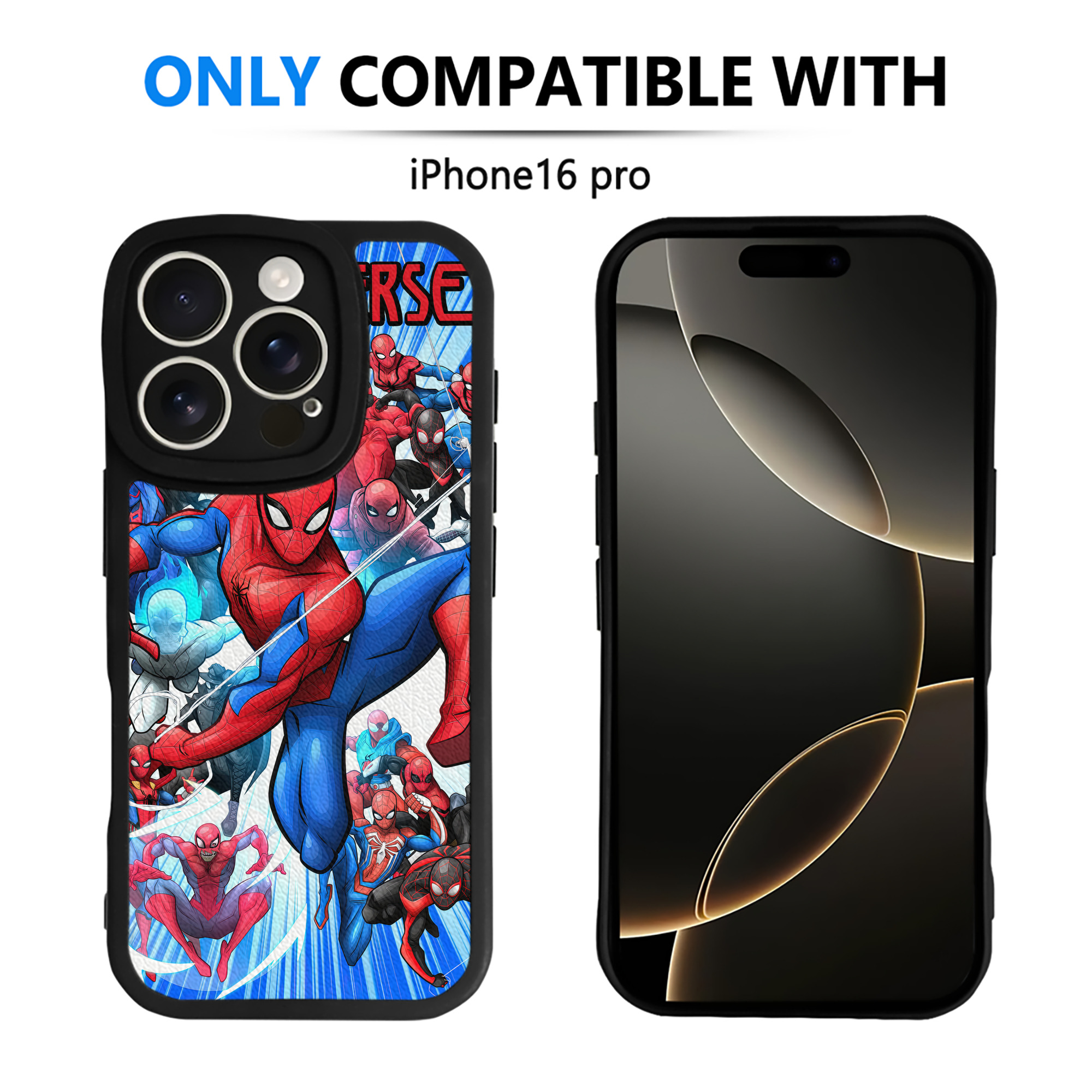 Spider Man スパイダーマン 【iPhone 16シリーズ対応】シリコンスマホケース（レザー調） 材質：シリコン